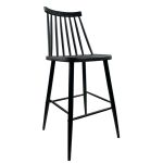 Σκαμπό Bar ArteLibre MARANTA Μαύρο PP/Μέταλλο 45x46x97cm