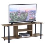 Έπιπλο Τηλεόρασης ArteLibre PENWYN Καφέ/Μαύρο Μοριοσανίδα/Μέταλλο 120x35x46cm