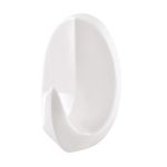 Γάντζος Οβάλ Αυτοκόλλητος Λευκό Πλαστικό 54x33mm 1Τμχ