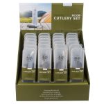 Σετ Φαγητού Κουτάλι/Πηρούνι/Μαχαίρι Για Camping 20.5cm Σε Πλαστική Θήκη 2Τμχ