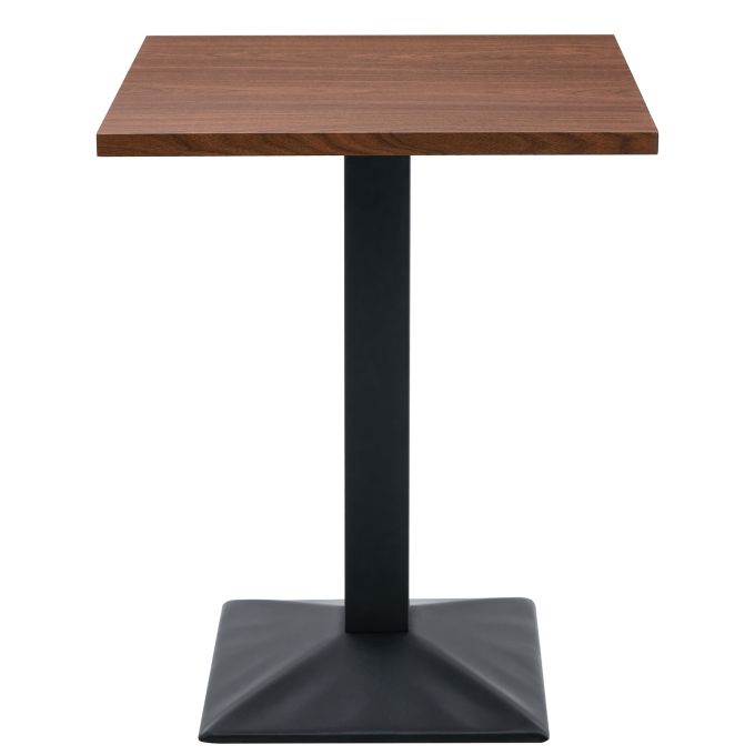 Τραπέζι Τραπεζαρίας ArteLibre BROOKWYN Καρυδί/Μαύρο Μέταλλο/Μοριοσανίδα 60x60x74cm