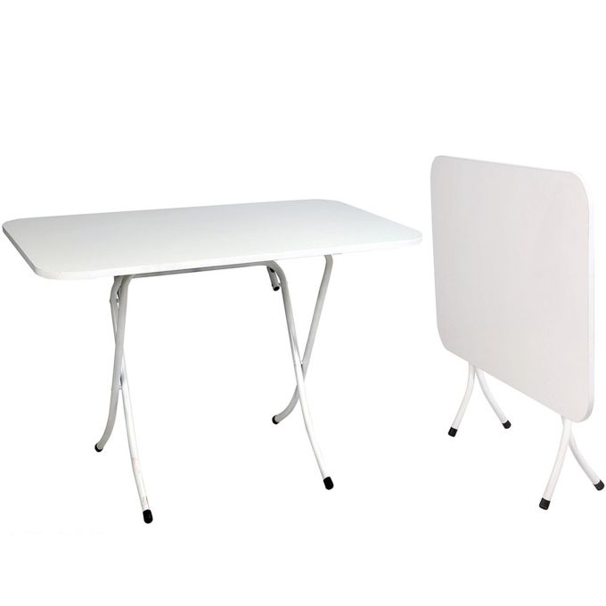 Τραπέζι πτυσσόμενο λευκό μέταλλο 70x110cm