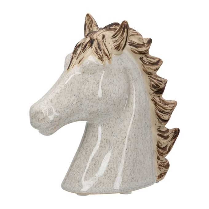 Sculpture Horse Ceramic Beige 14X6X14Cm 14X6X14Cm