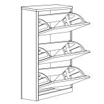 Παπουτσοθήκη ArteLibre GYDA Φυσικό Μοριοσανίδα/Μελαμίνη 60x20x113.2cm