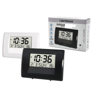 Ρολόι Ξυπνητήρι Ψηφιακό Λευκό/Μαύρο Πλαστικό 11x8cm Σε 2 Χρώματα