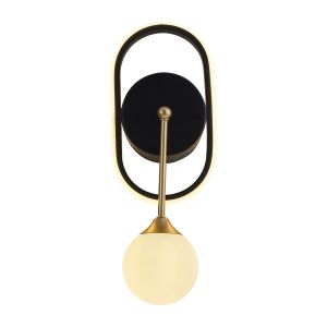 Φωτιστικό Τοίχου ArteLibre LULA Μαύρο Μέταλλο/Αλουμίνιο 15x38x6cm