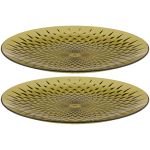 Πιάτα Διάφανα/Πράσινα/Χρυσά 25cm 2Τμχ ALPINA