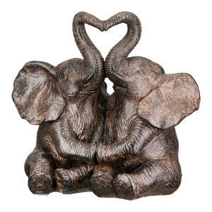 Figure Elephant Synthetic Resin Brown 18X18X12Cm 18X18X12Cm
