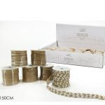 Χριστουγεννιάτικο Σχοινί Γιούτα Φυσικό 1.5cm-10m Σε 6 Σχέδια