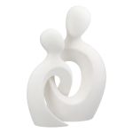 Σετ 2 Τεμαχίων Φιγούρα Ζευγάρι 'Intertwined' Κεραμικό Λευκό 11x16.5x23.5cm