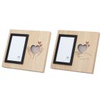 Κορνίζα (Led) Ορθογώνια Καρδιά Μοτίφ Mdf Καφέ 2 Ποικιλία 25X3X22Cm 25X3X22Cm