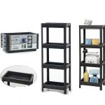 Ράφι Jaxon Μαύρο Πλαστικό 36x23x100cm