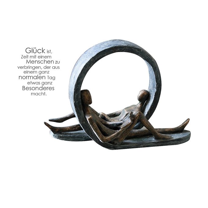 Διακοσμητικό ArteLibre 'Time-Out' Με Φιγούρες Μπρονζέ/Γκρι Polyresin 13x29.5x22cm