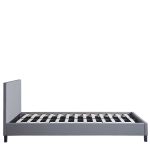 Κρεβάτι ArteLibre AZALEA Γκρι PU 213x131x88cm (Στρώμα 120x200cm)