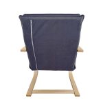 Πολυθρόνα ArteLibre VESNA Γκρι/Φυσικό Ύφασμα/Ξύλο 67x78x92cm