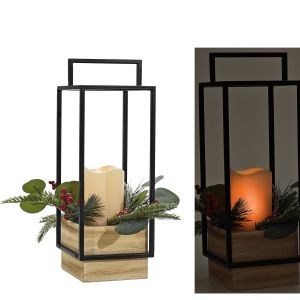 Χριστουγεννιάτικο Φανάρι Με Κερί 40cm