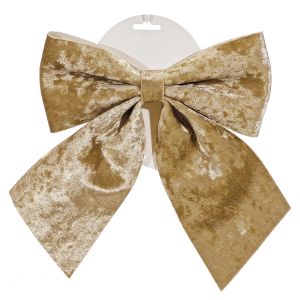 Χριστουγεννιάτικη Διακοσμητική Κορδέλα Χρυσό 24x28cm