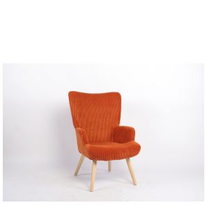 Πολυθρόνα ArteLibre LIRA Σάπιο Μήλο Ύφασμα Κοτλέ/Ξύλο 94.5x64x70.5cm