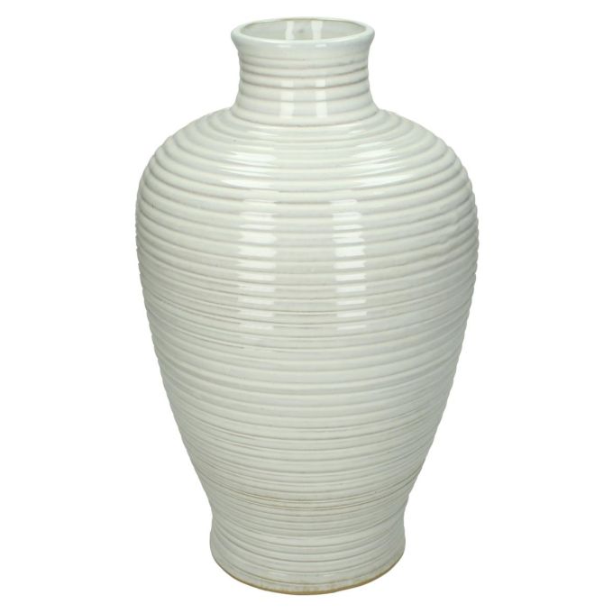 Βάζο ArteLibre Λευκό Πέτρα 18x18x30cm