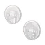 Γάντζος Αυτοκόλλητος Διάφανο Πλαστικό 34mm 2Τμχ