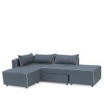 Καναπές Γωνιακός ArteLibre Αναστρέψιμη Γωνία THIAGO Γκρι/Λευκό 101x250x97cm