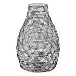 Βάζο Βολβώδες Μεταλλικό Μαύρο D17X26Cm D17X26Cm