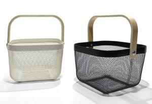 Καλάθι Αντικειμένων Με Χερούλι 25x25x17cm Σε 2 Χρώματα