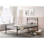 Κρεβάτι Διπλό ArteLibre ARCADIA Μαύρο Μέταλλο 197x153x97cm (Στρώμα 150x200cm)
