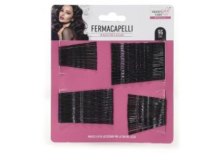 Τσιμπιδάκια Μαλλιών Μαύρο Μέταλλο Σετ 96Τμχ