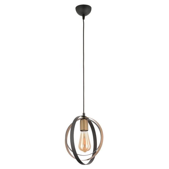 Φωτιστικό Κρεμαστό ArteLibre AVAN Μαύρο Μέταλλο 25x70cm