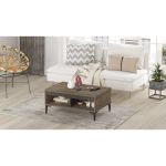 Τραπεζάκι Σαλονιού ArteLibre STIRLING Καφέ/Ανθρακί Μοριοσανίδα/Μελαμίνη 90x60x40.6cm