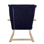 Πολυθρόνα ArteLibre VESNA Μαύρο/Φυσικό Ύφασμα/Ξύλο 67x78x92cm