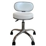 Καρέκλα Εργασίας ArteLibre FIRMEZA Λευκό/Χρώμιο PU/Μέταλλο 47x47x67/78cm