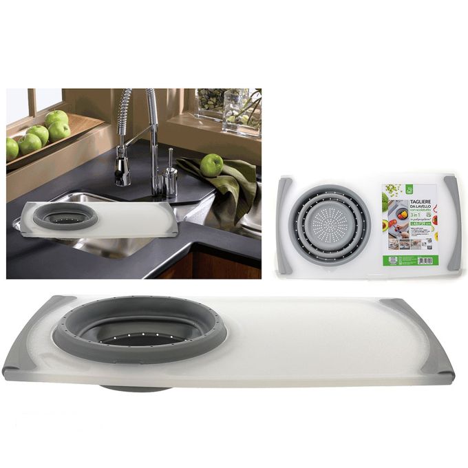 Επιφάνεια Κοπής λευκό/γκρι πολυπροπυλένιο 48x29cm