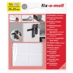 Επιφάνειες Hook+Loop Αυτοκόλλητο Λευκό 25x25mm 12Σετ