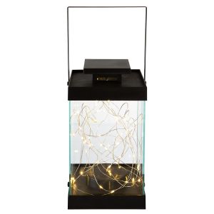 Φανάρι (LED) 'Glorie' Συνθετικό Μαύρο 13x14x30cm