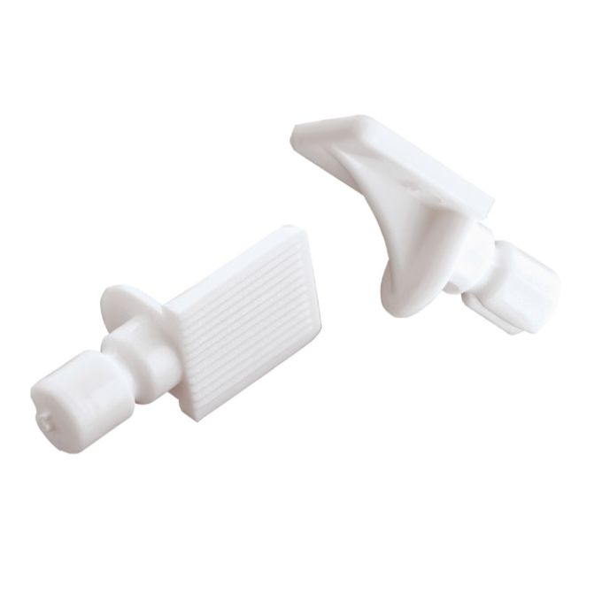 Στήριγμα Ραφιού Φ8mm Λευκό Πλαστικό