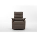 Πολυθρόνα Ανακλινόμενη ArteLibre TALITHA Καφέ PU 79x97x101cm