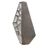 Βάζο Κεραμικό Ασημί χρώμα 21X8X36Cm 21X8X36Cm