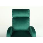 Πολυθρόνα Ανακλινόμενη ArteLibre ATRIA Πράσινο Βελούδο 67.5x90x104cm