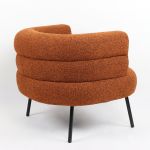 Πολυθρόνα ArteLibre CEREN Πορτοκαλί Ύφασμα/Μέταλλο/Ξύλο 87x80x70cm