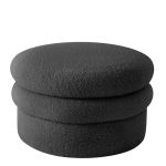 Σκαμπό ArteLibre SPECIOZA Με Αποθηκευτικό Χώρο Μαύρο Ύφασμα Cashmere 60x60x35cm