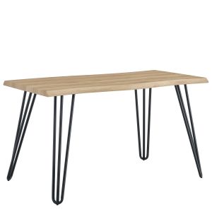 Τραπέζι Τραπεζαρίας ArteLibre BRANWELL Sonoma/Μαύρο Μέταλλο/Μοριοσανίδα 160x80x77.5cm