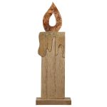 Ανάγλυφο Σταντ Κερί 'Otonal' MDF Εκρού/Πορτοκαλί 5x7x20.5cm