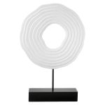 Ανάγλυφο Σταντ 'Pezzo' MDF Μαύρο/Λευκό 6.5x20x30cm