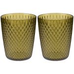 Ποτήρια 350ml Διάφανα/Πράσινα/Χρυσά 2Τμχ ALPINA