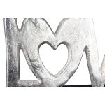 Διακοσμητικό ArteLibre 'Love' Σε Βάση Ασημί/Μαύρο Αλουμίνιο/Ξύλο 28x5x14cm