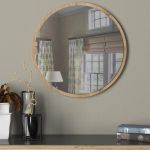 Καθρέπτης Τοίχου ArteLibre MAKUR Φυσικό Μοριοσανίδα/Γυαλί 60x60cm