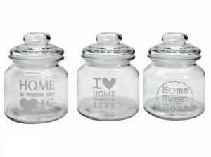 Δοχείο Με Μεταλλικό Πώμα Διάφανο Γυαλί 65cl Σε 3 Σχέδια