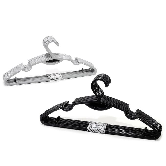 Κρεμάστρα Ρούχων Πλαστικό 40cm Σετ 12Τμχ Σε 2 Χρώματα